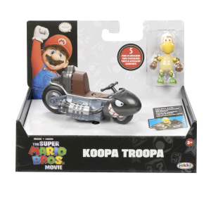 Super Mario Bros. Movie Pull Back Racers 2.5 inch Koopa Troopa Figure & Vehicle