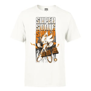 Official Sonic the Hedgehog Shonen Super Sonic Speed White Unisex T-shirt