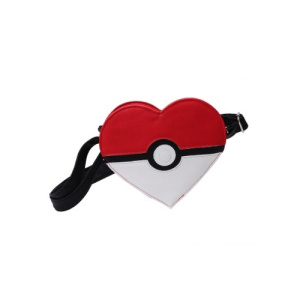 Pokemon Pokeball Heart Faux Leather Cross Body Purse