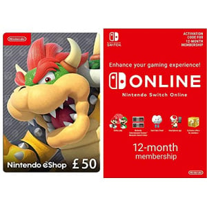 [BUNDLE] Nintendo eShop Card £50 + 12 Month Switch Online