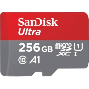 SanDisk 256GB Ultra microSDXC UHS-I Memory Card with Adapter
