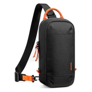 tomtoc Sling Crossbody Bag for Nintendo Switch 2 Console 2025, Protective Portable Travel Chest Carrying Gaming Pouch Case with 8 Game Cartridges Slots, Fit Charger and Accessories, Black