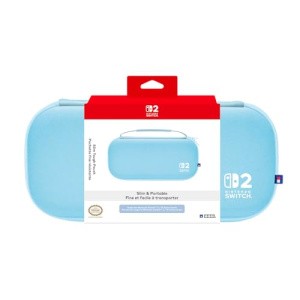 HORI Slim Tough Pouch (Light Blue) Carrying Case for Nintendo Switch 2 - Officially Licensed by Nintendo