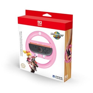 HORI Mario Kart Racing Wheel Attachment for Nintendo Switch 2 (Peach)