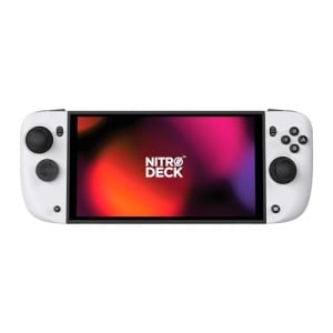 CRKD Nitro Deck 2 - Handheld Grip & Pro Controller for Nintendo Switch 2 & 1 (White Edition)