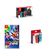 Nintendo Switch Neon with Mario Tennis Aces + Nintendo Switch Joy-Con Controller Pair - Neon Red/Neon Blue