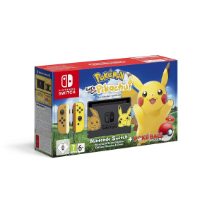 Nintendo - Switch Pikachu & Eevee Edition with Pokémon: Let's Go, Pikachu! + Poké Ball Plus