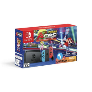 Nintendo Switch System, Neon Blue & Neon Red with Mario Tennis Aces & 1-2-Switch