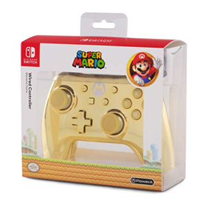 PowerA Wired Controller - Chrome Gold Super Mario