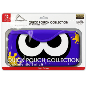 Splatoon 2 Quick Pouch Collection for Nintendo Switch (Neon Blue Squid)