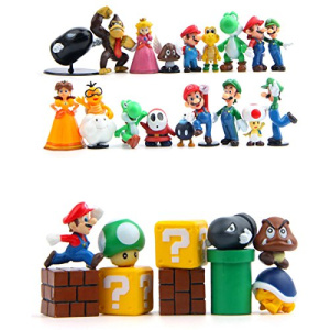 28 Piece Super Mario Bros Action Figures