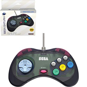 Retro-Bit Official Sega Saturn Control Pad - Slate Grey - Sega Saturn