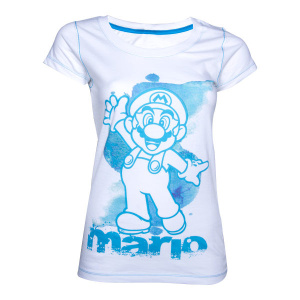 Mario - T-Shirt Women&apos;s (White/Blue)
