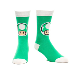 Green Mushroom - Crew Socks - Green