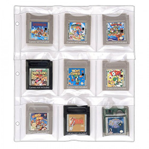 9-Pocket Binder Page for Game Boy Carts
