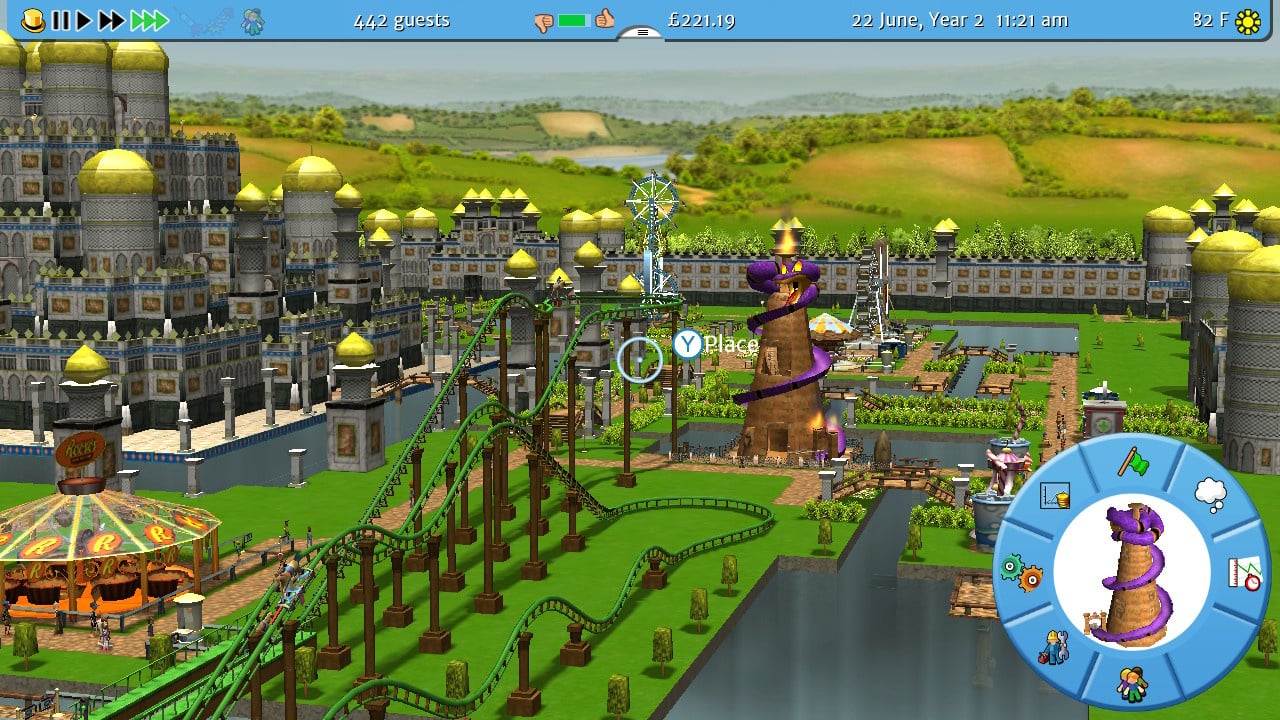 rollercoaster tycoon deluxe remove restrictions