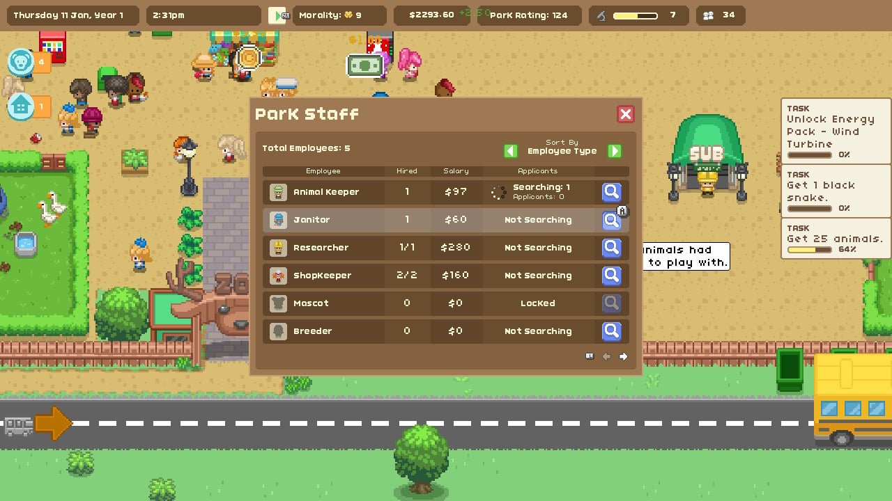 Let's Build A Zoo review: an absorbing tycoon game that relishes chaos