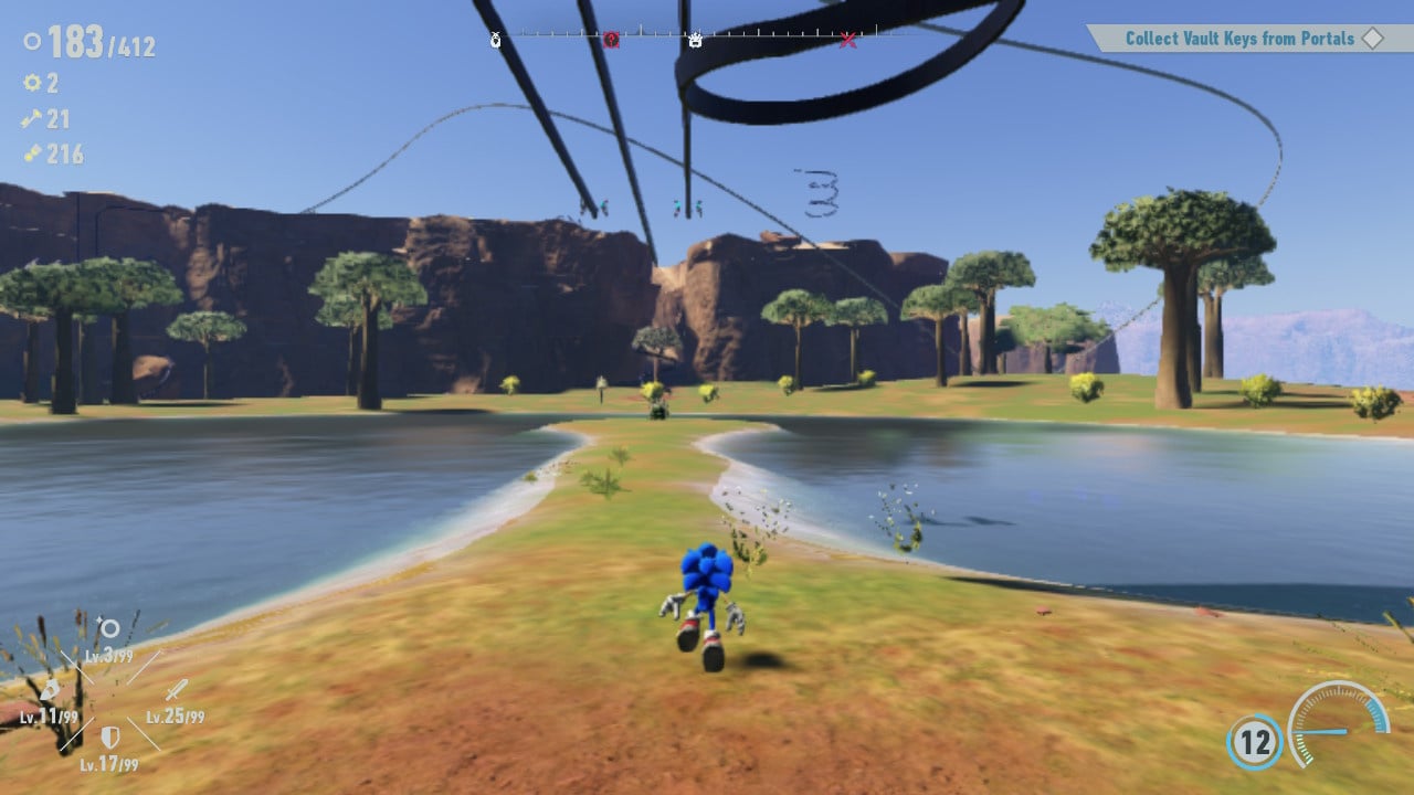 Sonic Frontiers graphics comparison (Switch vs. PS5)