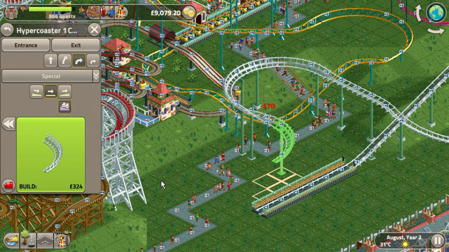 RollerCoaster Tycoon Classic Review - Screenshot 4 of 5