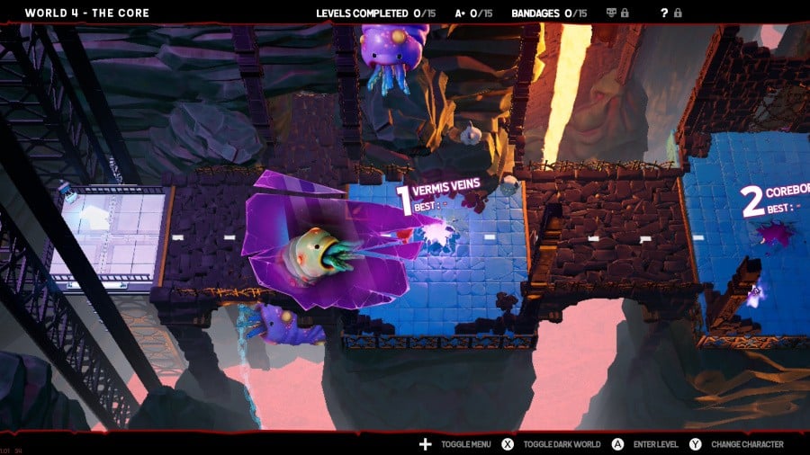 Super Meat Boy 3D Review - Screenshot 2 of 6