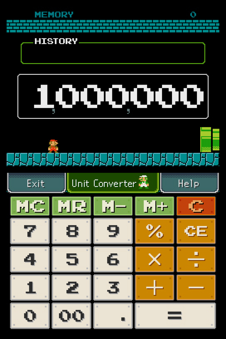 Mario Calculator (DSiWare) Screenshots