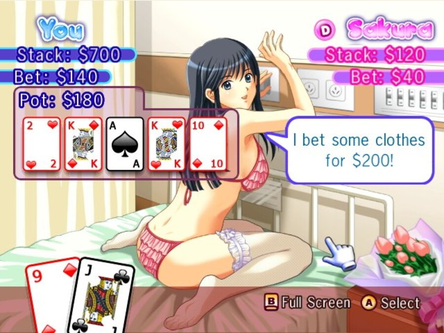 Anime strip poker game