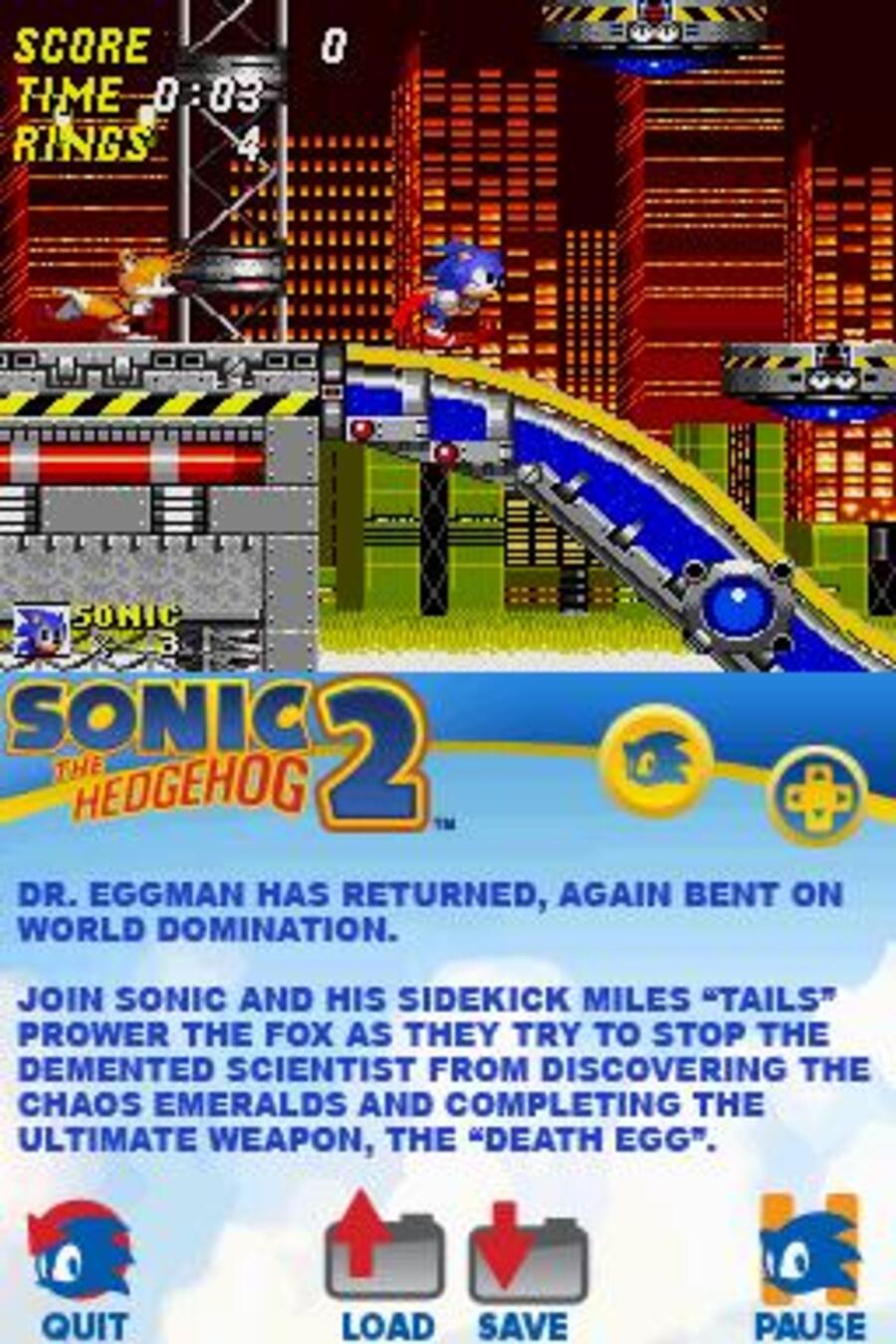 Sonic classic collection ds screenshots