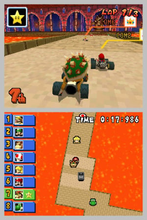what are the controls for mario kart ds rom