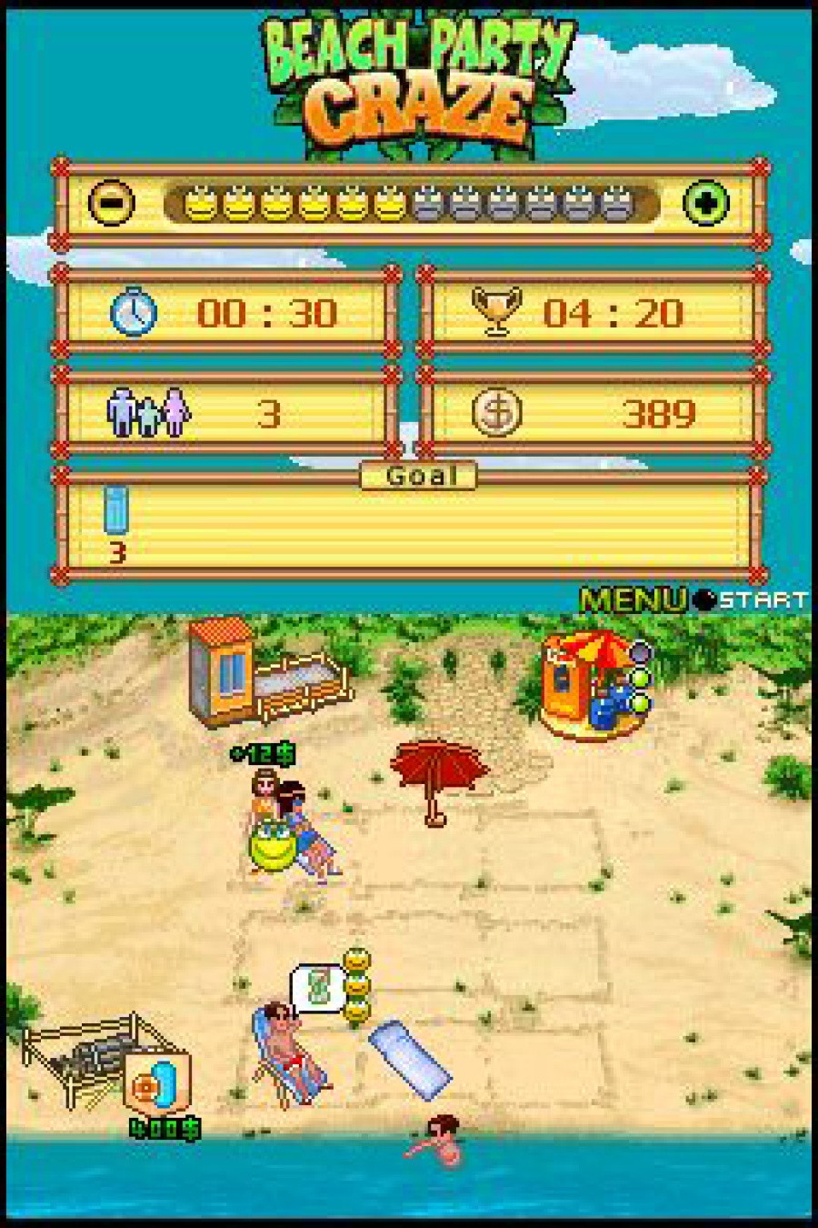 Beach Party Craze (DSiWare) Screenshots