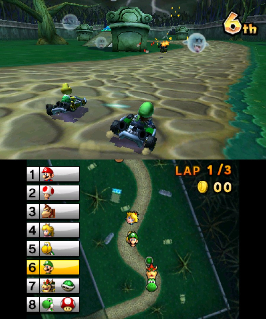 Mario Kart 7 underwater screenshot