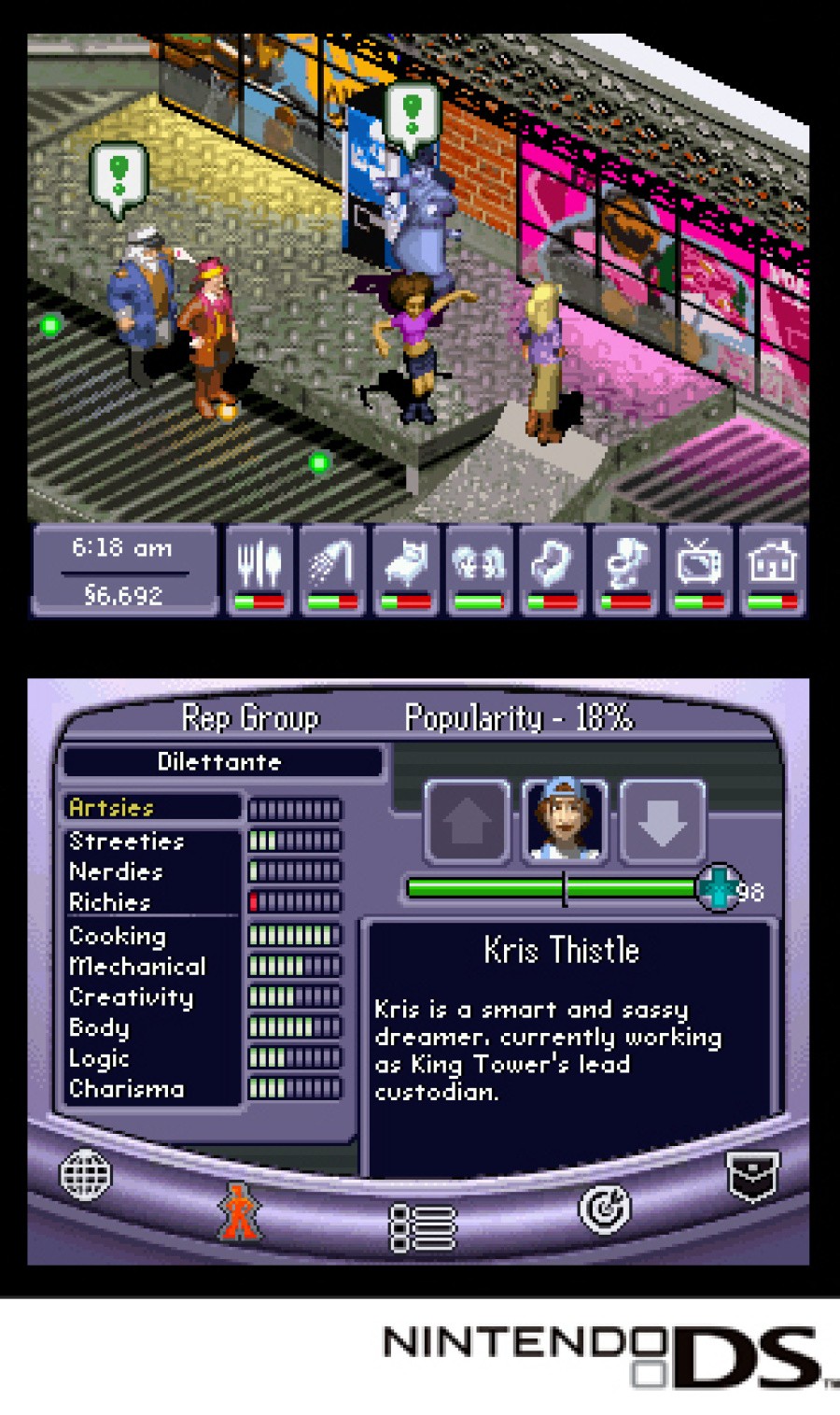 The Urbz Sims in the City (2004) DS Screenshots