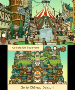 Professor Layton and the Miracle Mask Review - Screenshot 1 of 5