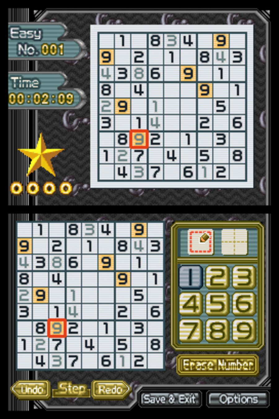 SUDOKU NINTENDO DS visual data 4