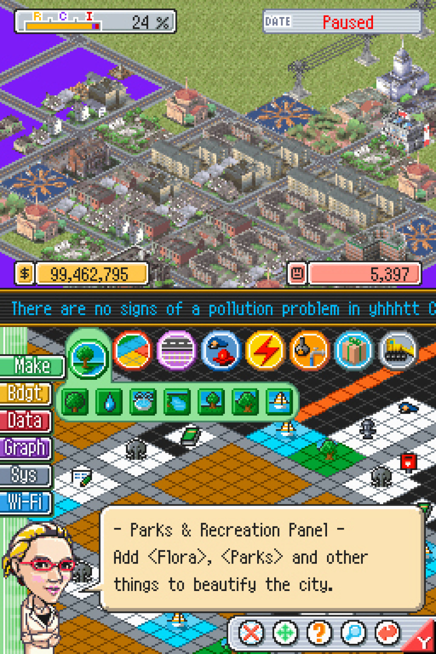 SimCity DS Screenshot