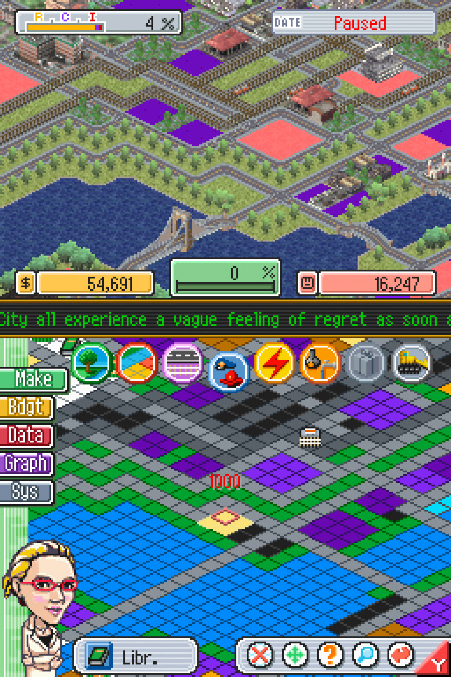 SimCity DS Screenshot