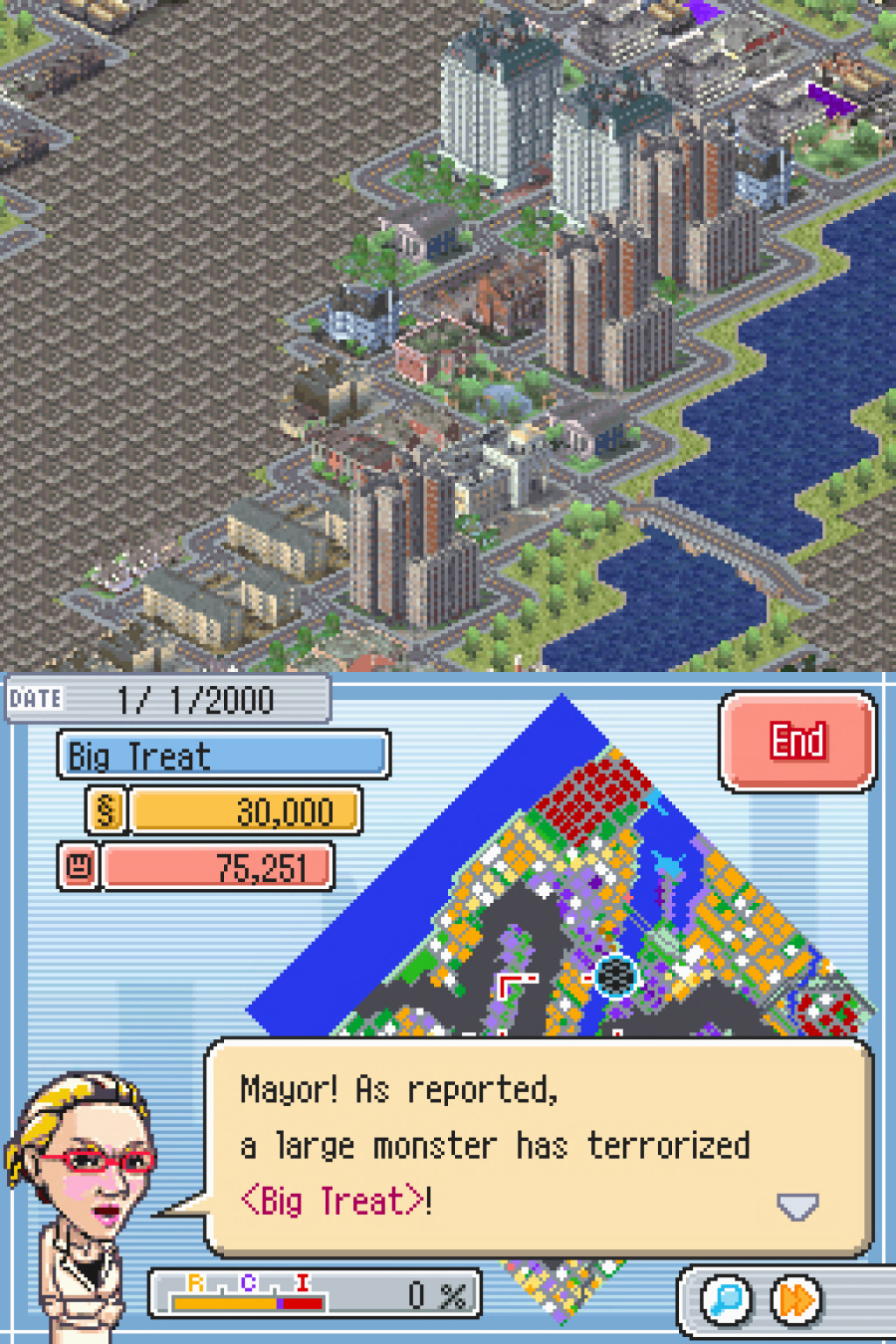 SimCity DS Screenshot