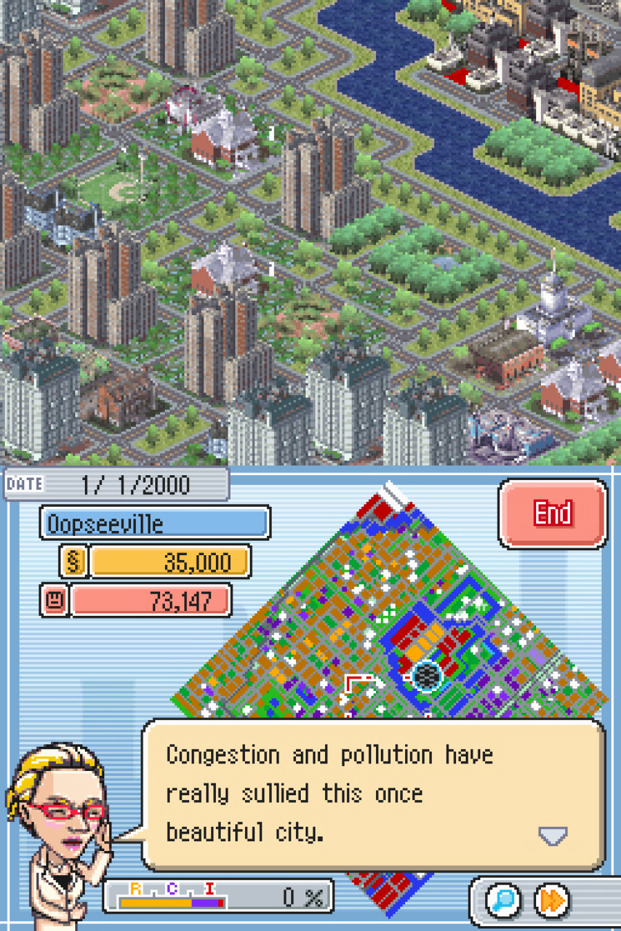 SimCity DS Screenshot