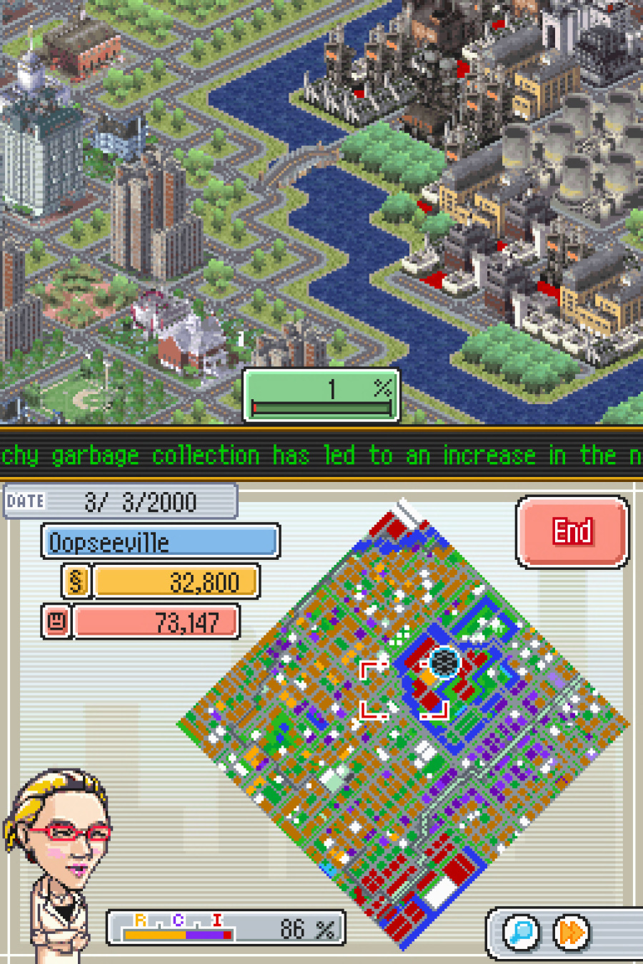 SimCity DS Screenshot