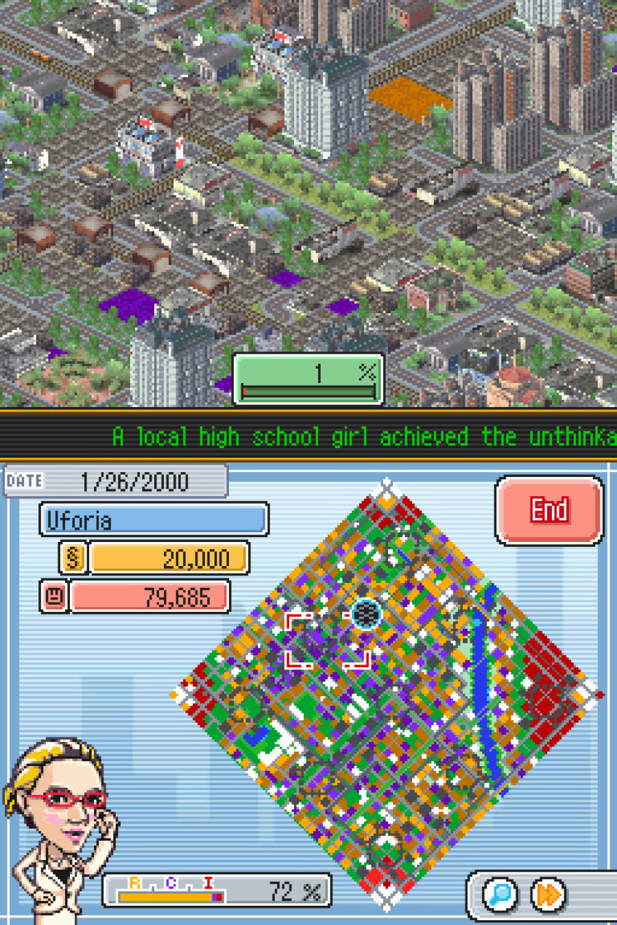 SimCity DS Screenshot