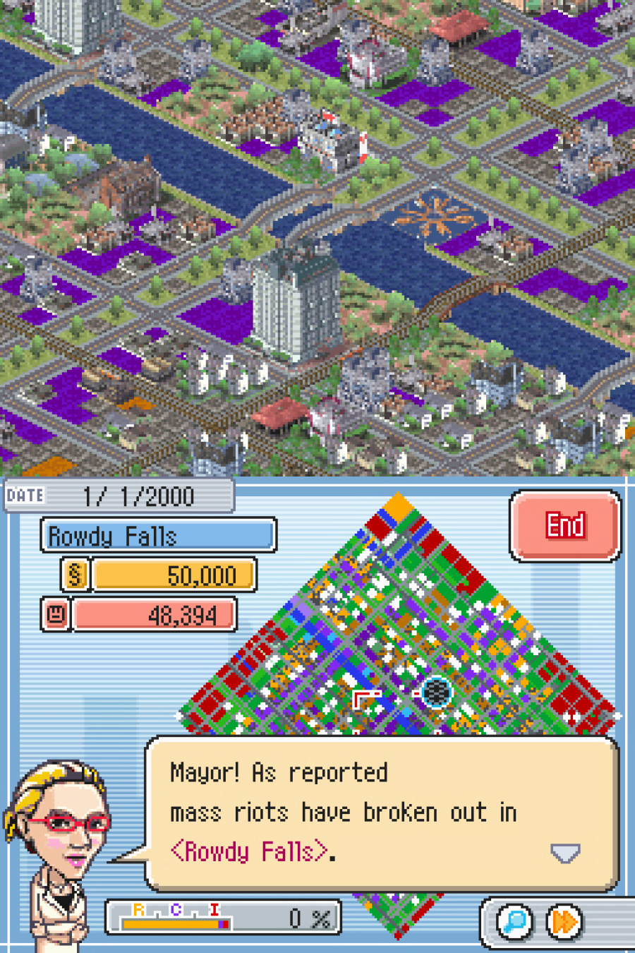 SimCity DS Screenshot