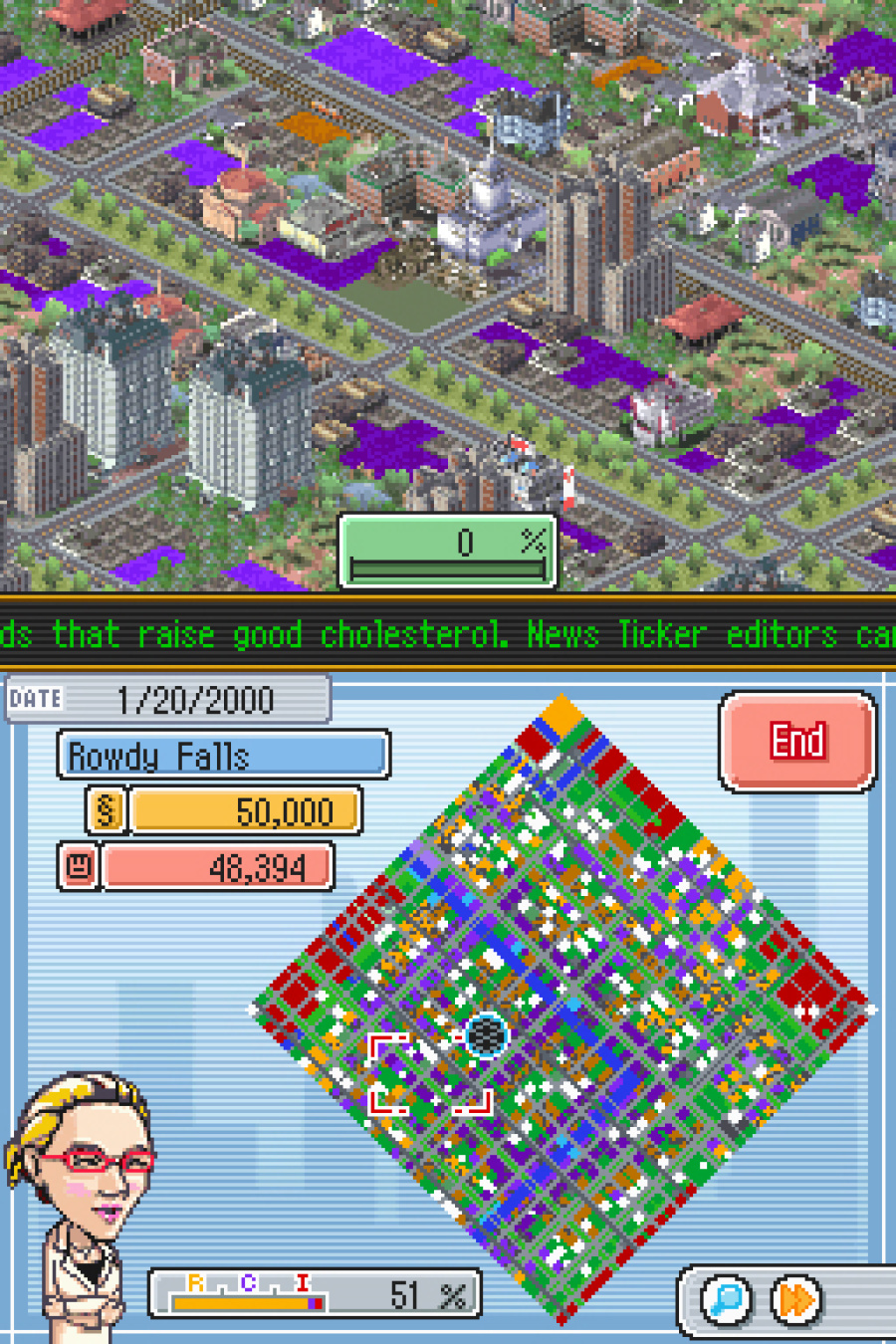 SimCity DS Screenshot