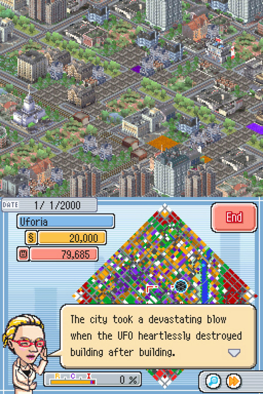 SimCity DS Screenshot