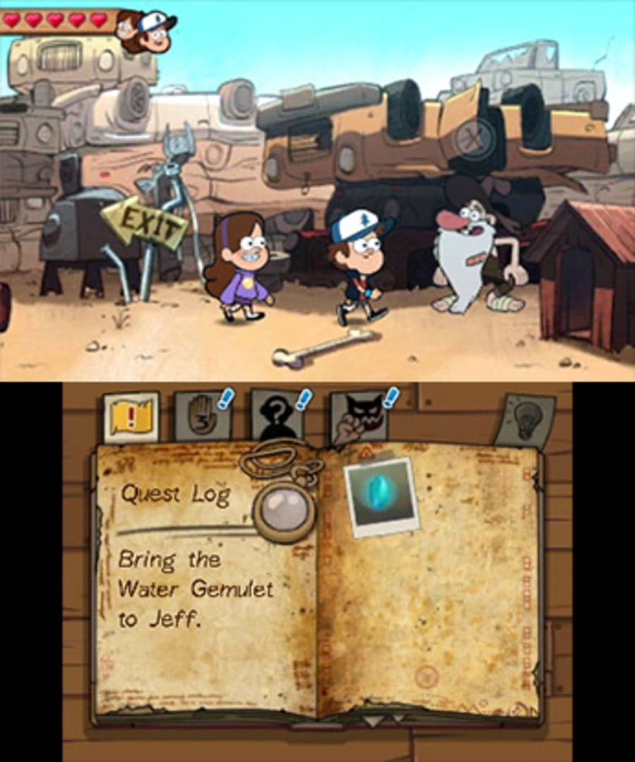 Gravity Falls Legend of the Gnome Gemulets (3DS) Screenshots
