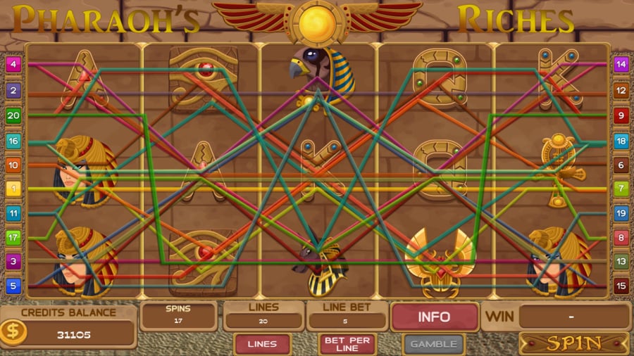 Slots - Pharaoh's Riches Review - Screenshot 1 of 2