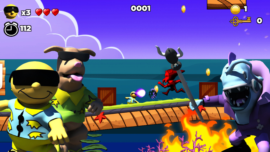 Surfin' Sam - Attack of the Aqualites Review - Screenshot 1 of 6