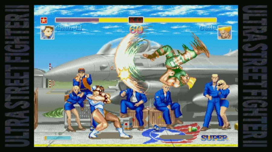 Super Street Fighter 2 Turbo (2X) Guile combos with input 