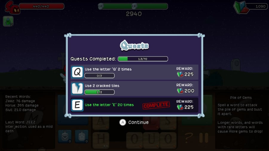 Letter Quest Remastered Review - Screenshot 1 of 4