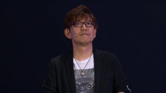 Naoki Yoshida, the director and producer of Final Fantasy XIV is now up on stage. 